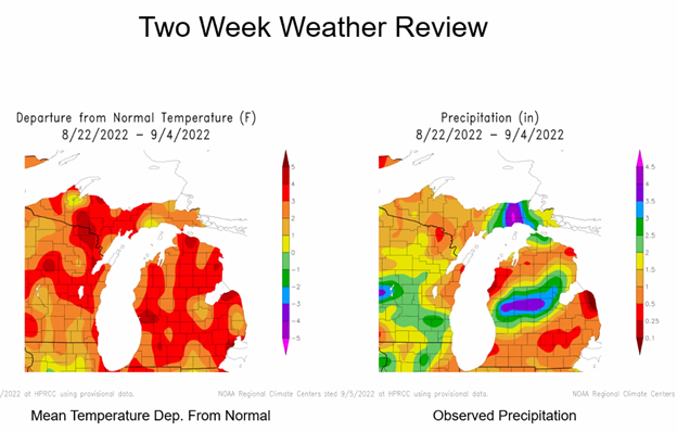  precip and temp deviations